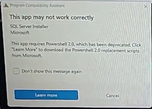 Imagen que muestra el error de PowerShell cuando se instala Tia Portal