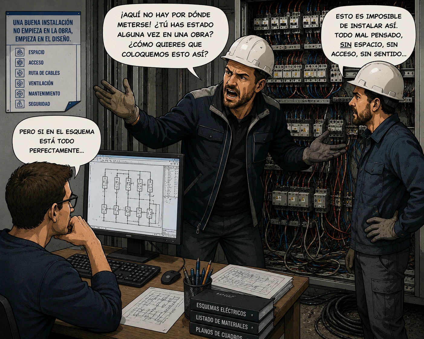 Todo esquema eléctrico termina en la instalación