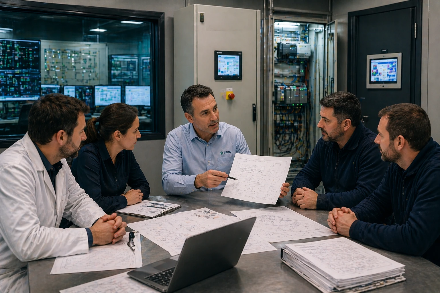 consultoría scada en automatización industrial validando instalación entre empresa cliente y empresa integradora
